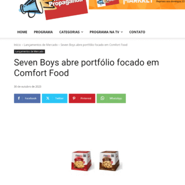 Seven Boys abre portfólio focado em Comfort Food – Grandes Nomes da Propaganda