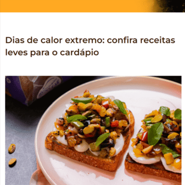 Dias de calor extremo: confira receitas leves para o cardápio – Tairine Com Sabor