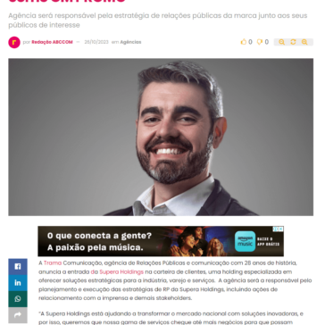 Trama Comunicação é a nova agência de RP da Supera Holdings, grupo que tem marcas como GM PROMO® – ABC da comunicação
