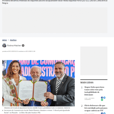 Anielle: prioridade da pasta da Igualdade Racial é “vida digna para todos” – Correio Braziliense