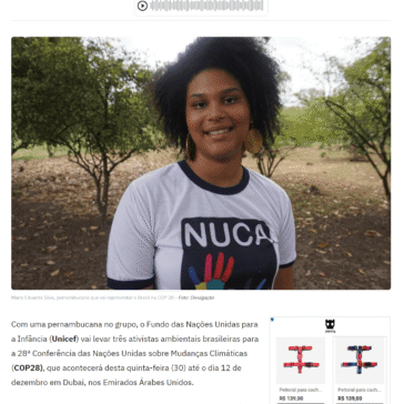 Com pernambucana no grupo, Unicef leva ativistas brasileiros à COP28 em Dubai – Folha de Pernambuco