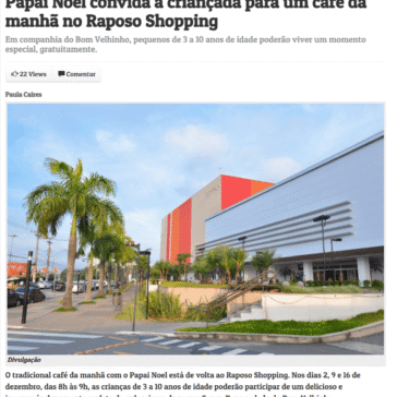 Papai Noel convida a criançada para um café da manhã no Raposo Shopping – Jornal do Belem