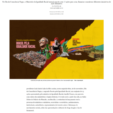 Presidente assina medidas pela igualdade racial neste 20 de novembro – Jornal do Brasil