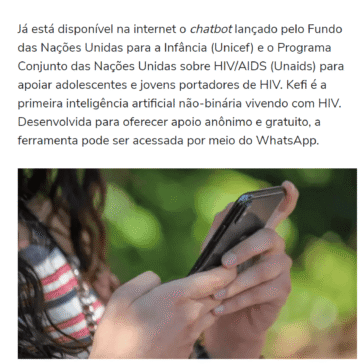 Unicef lança inteligência artificial para apoiar adolescentes com HIV – Terra