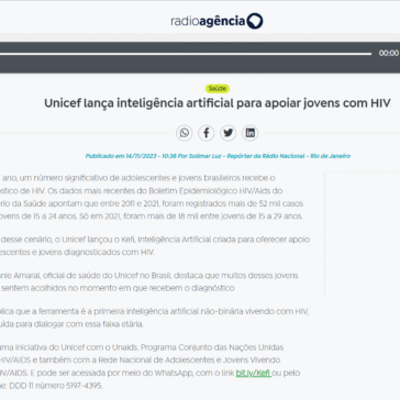 Unicef lança inteligência artificial para apoiar jovens com HIV – Agência Brasil