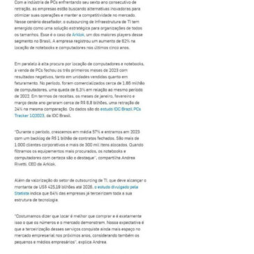 Mercado de PCs registra declínio de 6,3% em 2023 – Broadcast