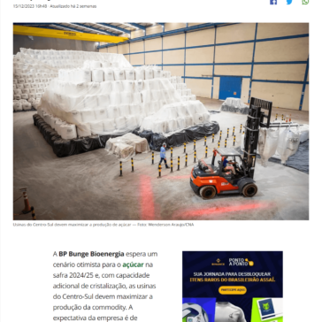 BP Bunge prevê avanço de 2,4% para produção de açúcar do Centro-Sul na nova safra – Revista Globo Rural Online