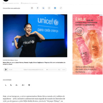 “O público cobra do influenciador uma responsabilidade”, diz Maisa, nova embaixadora da Unicef – Forbes Brasil
