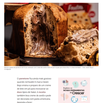 Panetone de frutas recheado com creme de avelã e leite em pó – Casa e Jardim