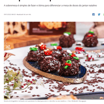 Receita de brigadeiros recheados com panetone para o Natal – Casa e Jardim