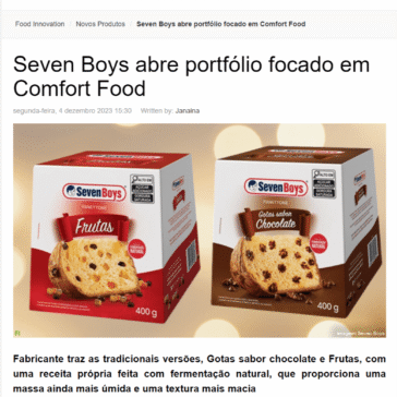 Seven Boys abre portfólio focado em Comfort Food – Food Innovation
