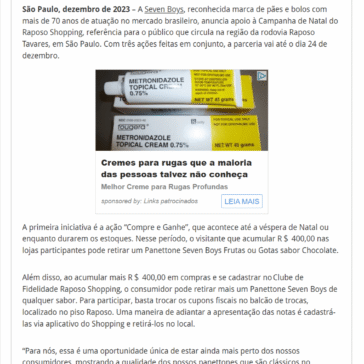 Seven Boys apoia campanha de Natal do Raposo Shopping – 2A + Alimentos