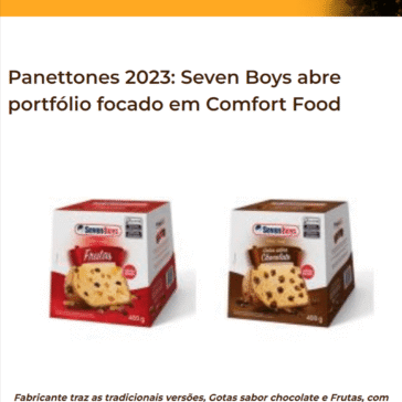 Panettones 2023: Seven Boys abre portfólio focado em Comfort Food – Tairine Com Sabor