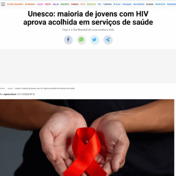 Unesco: maioria de jovens com HIV aprova acolhida em serviços de saúde – IG