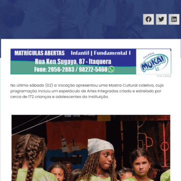 Vocação apresenta em evento resultados da formação socioemocional de crianças e adolescentes – Fato Paulista