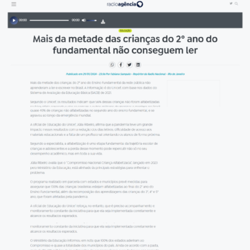 Mais da metade das crianças do 2º ano do fundamental não conseguem ler – Agência Brasil