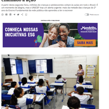 Todas as crianças alfabetizadas – Um chamado à ação – Exame