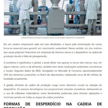 O uso de softwares para reduzir o desperdício na cadeia de produção e minimizar custos operacionais – mundo logistica