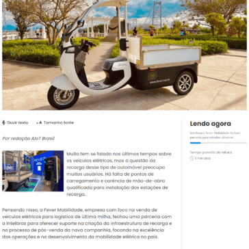 Intelbras e Fever Mobilidade fecham parceria para veículos elétricos – AITO Brasil