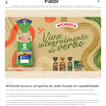 Wickbold anuncia campanha de verão focada em saudabilidade – Portal Fator Brasil