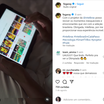 Com o projetor da @intelbras posso reviver os momentos inesquecíveis e emocionantes que vivi com a seleção brasileira.