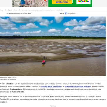 Em meio a secas e queimadas, escolas preparam alunos para enfrentarem a crise climática