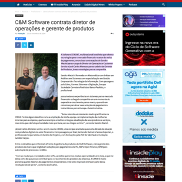 C&M Software contrata diretor de operações e gerente de produtos – TI Inside
