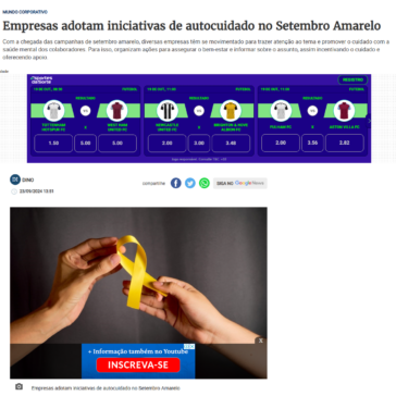 Empresas adotam iniciativas de autocuidado no Setembro Amarelo – Estado de Minas