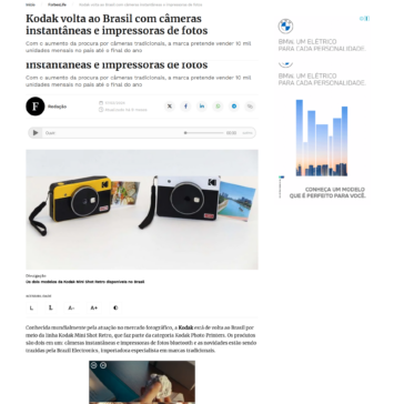 Kodak volta ao Brasil com câmeras instantâneas e impressoras de fotos | Forbes