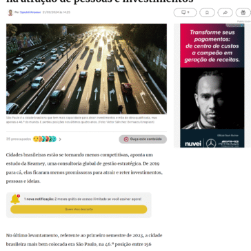 Cidades brasileiras ficaram menos competitivas na atração de pessoas e investimentos – Gazeta do Povo