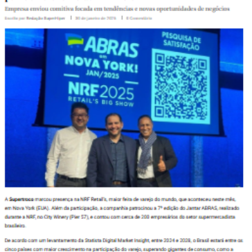 Supertroco participa da NRF Big Show 2025 e patrocina evento da ABRAS em NY – Superhiper