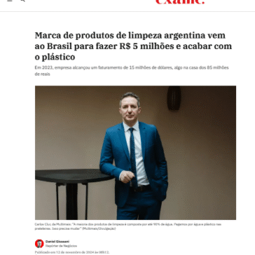 Home Negócios Marca de produtos de limpeza argentina vem ao Brasil para fazer R$ 5 milhões e acabar com o plástico  Este é um trecho original publicado em Exame.com. Leia a matéria completa em https://exame.com/negocios/marca-de-produtos-de-limpeza-argentina-vem-ao-brasil-para-fazer-r-5-milhoes-e-acabar-com-o-plastico/?utm_source=copiaecola&utm_medium=compartilhamento