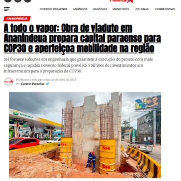 A todo o vapor: Obra de viaduto em Ananindeua prepara capital paraense para COP30 e aperfeiçoa mobilidade na região