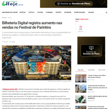 Bilheteria Digital registra aumento nas vendas no Festival de Parintins