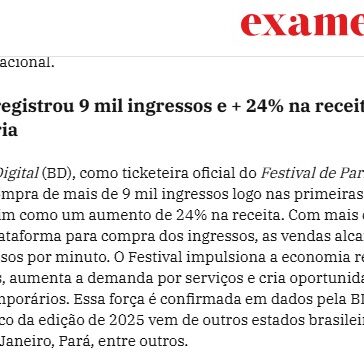 Parintins registrou 9 mil ingressos e + 24% na receita da bilheteria