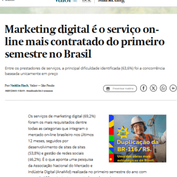Marketing digital é o serviço on-line mais contratado do primeiro semestre no Brasil