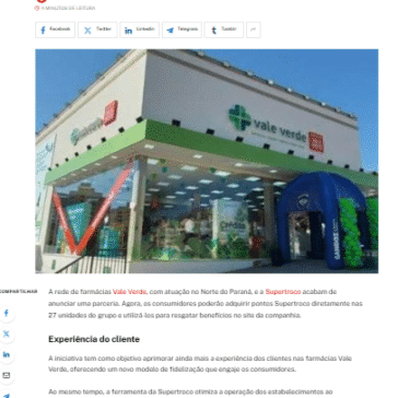 Vale Verde fecha parceria com Supertroco