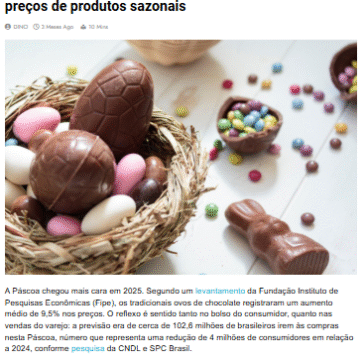 Comércio busca alternativas diante da escalada nos preços de produtos sazonais