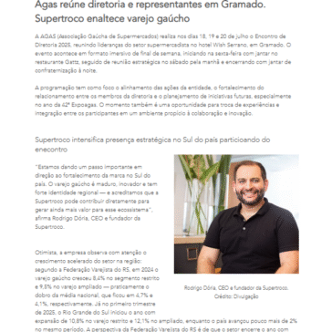 Agas reúne diretoria e representantes em Gramado. Supertroco enaltecevarejo gaúcho