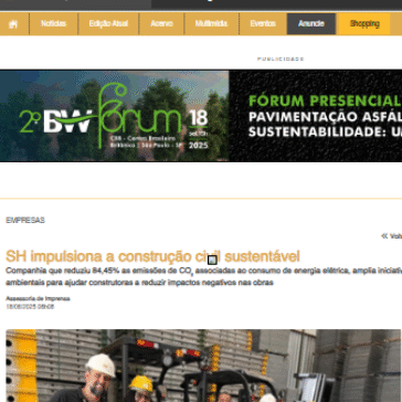 SH impulsiona a construção civil sustentável