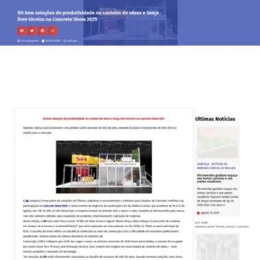 SH leva soluções de produtividade no canteiro de obras e lança livro técnico na Concrete Show 2025