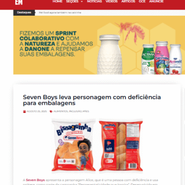 Seven Boys leva personagem com deficiência para embalagens