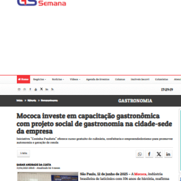 Mococa investe em capacitação gastronômica com projeto social de gastronomia na cidade-sede da empresa