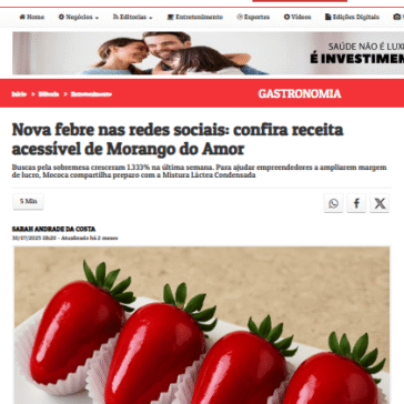 Nova febre nas redes sociais: confira receita acessível de Morango do Amor