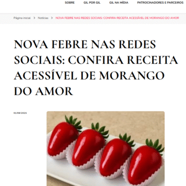 Nova febre nas redes sociais: Confira a receita acessível de morango do amor