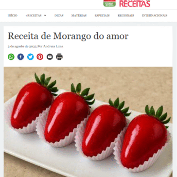 Receita de Morango do amor