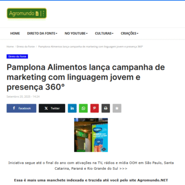 Direto da Fonte  Pamplona Alimentos lança campanha de marketing com linguagem jovem e presença 360°