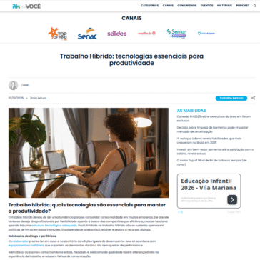 Trabalho Híbrido: tecnologias essenciais para produtividade