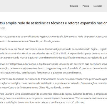 Fujitsu amplia rede de assistências técnicas e reforça expansão nacional