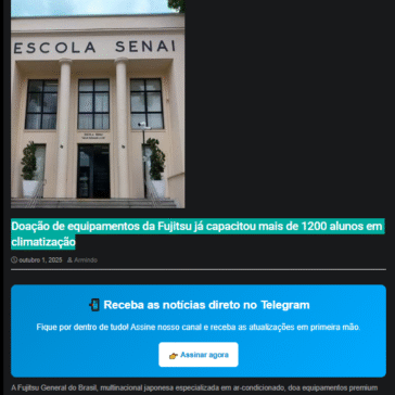 Doação de equipamentos da Fujitsu já capacitou mais de 1200 alunos em climatização